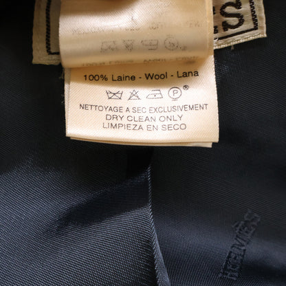 HERMES Wool Duffle Coat Navy Size 50