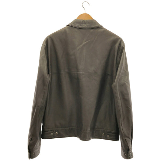 SalvatoreFerragamo Brown Leather Riders Jacket Size 50