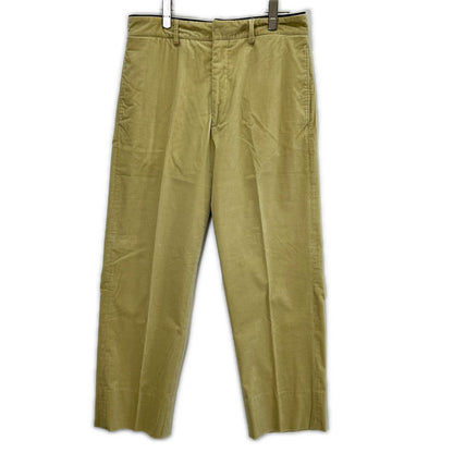 HERMES Beige Cotton Blend Corduroy Pants Size 50