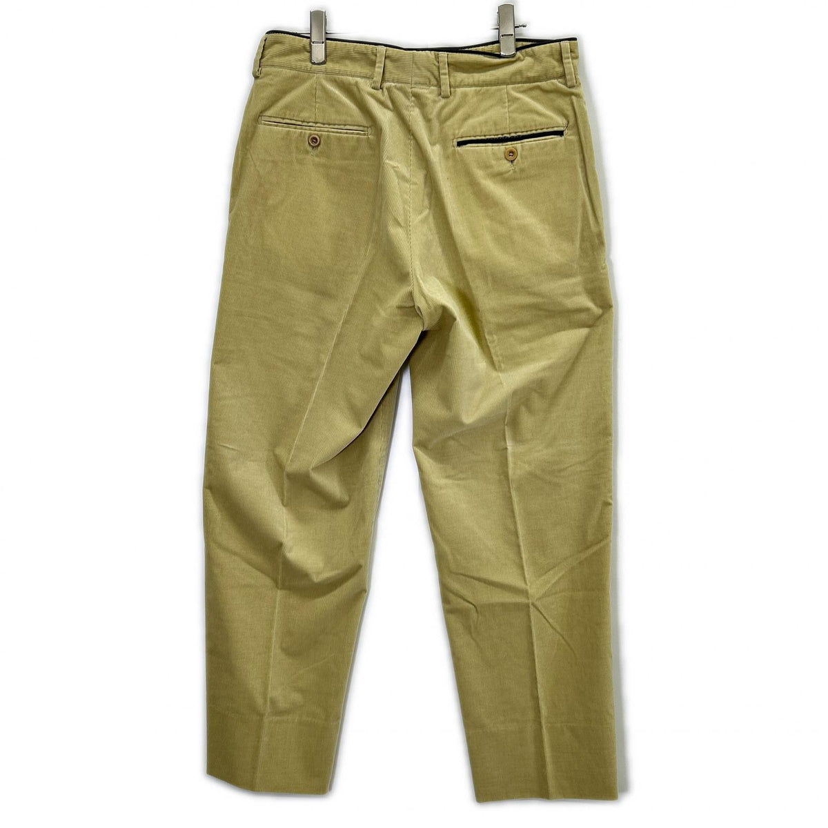 HERMES Beige Cotton Blend Corduroy Pants Size 50