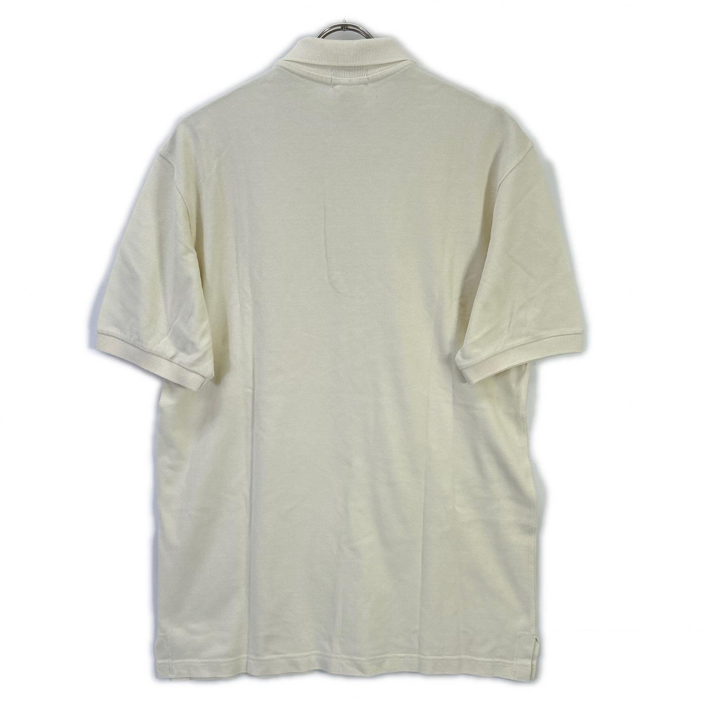 HERMES Ivory Cotton H-Logo Polo Shirt Size M