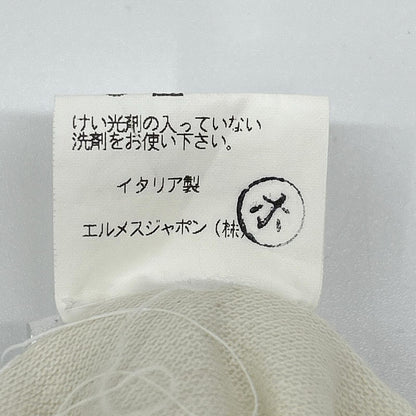 HERMES Ivory Cotton H-Logo Polo Shirt Size M