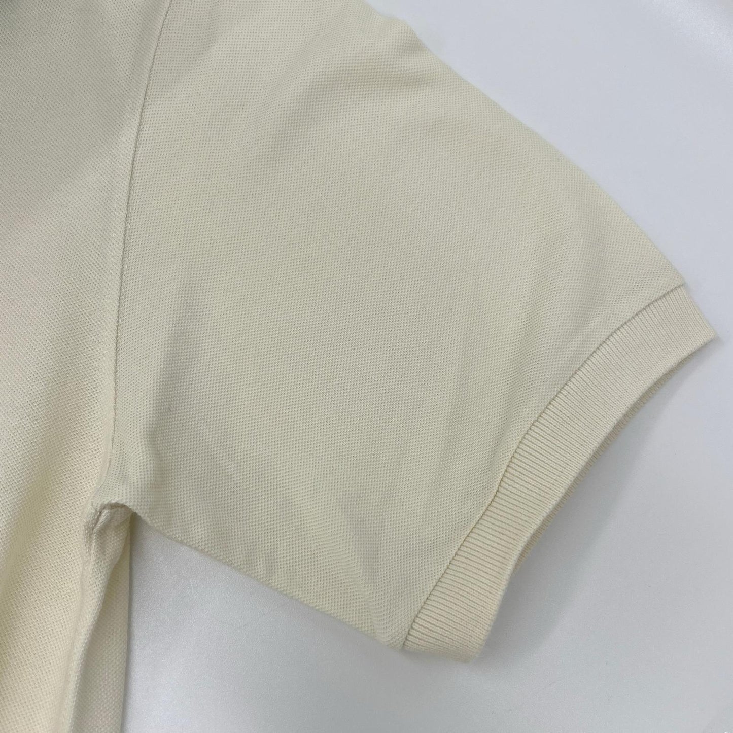 HERMES Ivory Cotton H-Logo Polo Shirt Size M