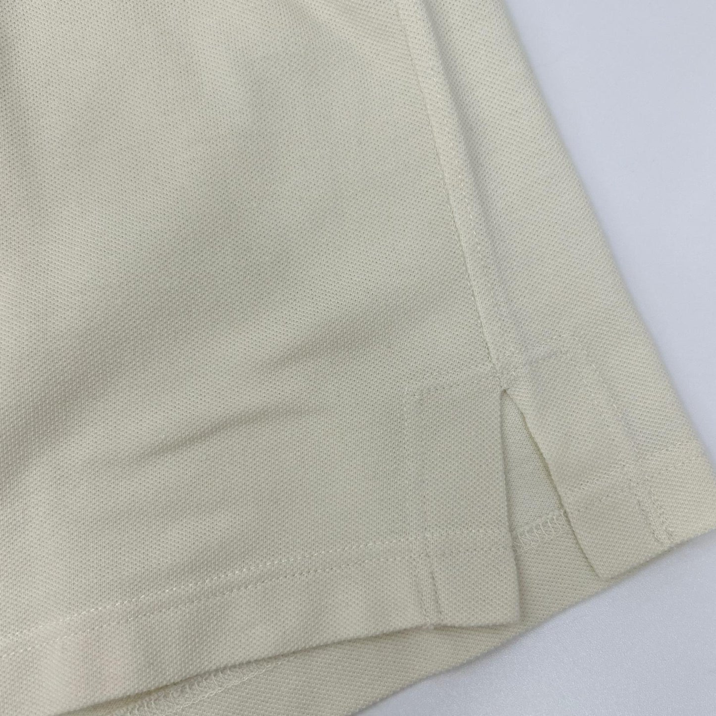HERMES Ivory Cotton H-Logo Polo Shirt Size M