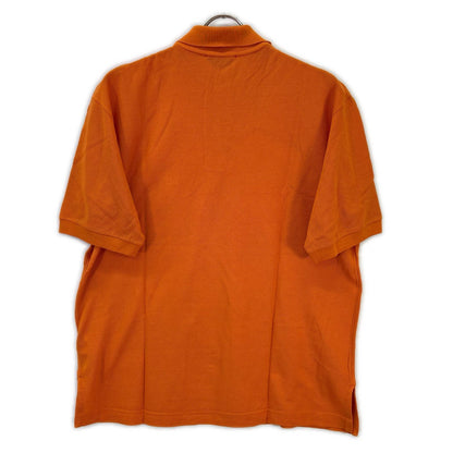 HERMES Orange Cotton H-Logo Polo Shirt Size M