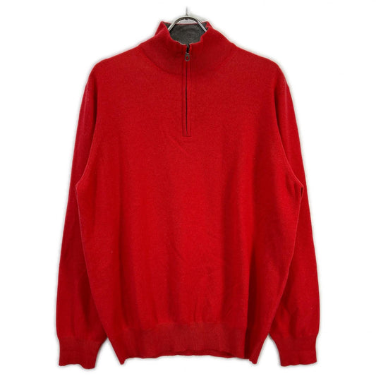 SalvatoreFerragamo Red Cashmere Gancini Pullover Size L