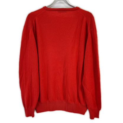 Loro Piana Orange Cashmere V-Neck Sweater Size 50