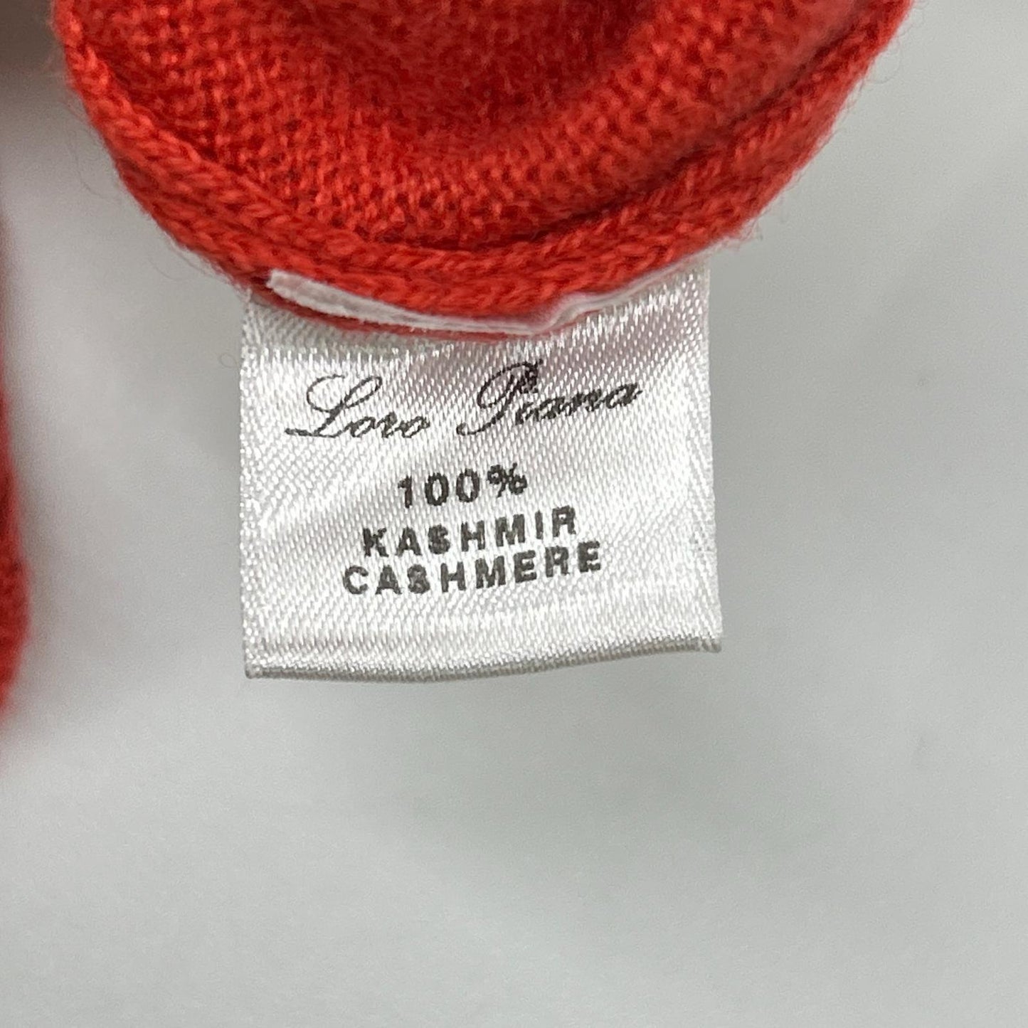 Loro Piana Orange Cashmere V-Neck Sweater Size 50