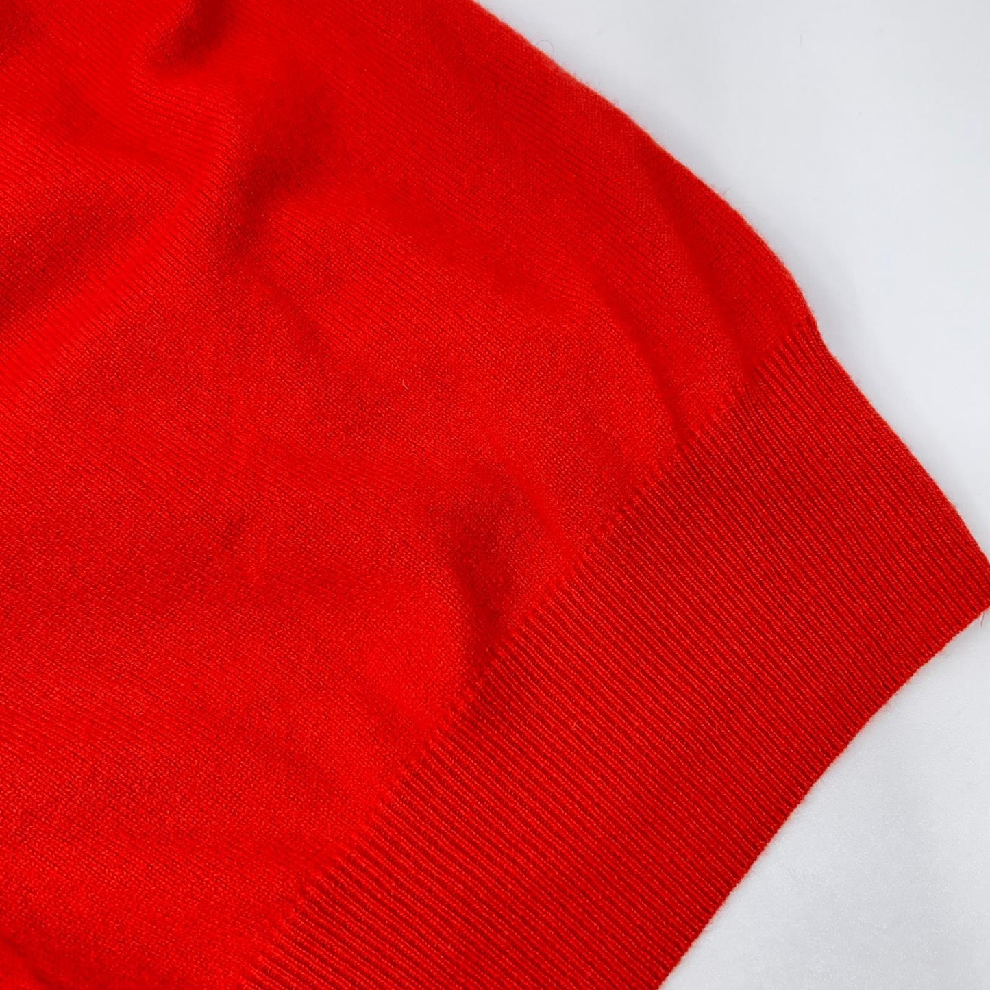 Loro Piana Orange Cashmere V-Neck Sweater Size 50