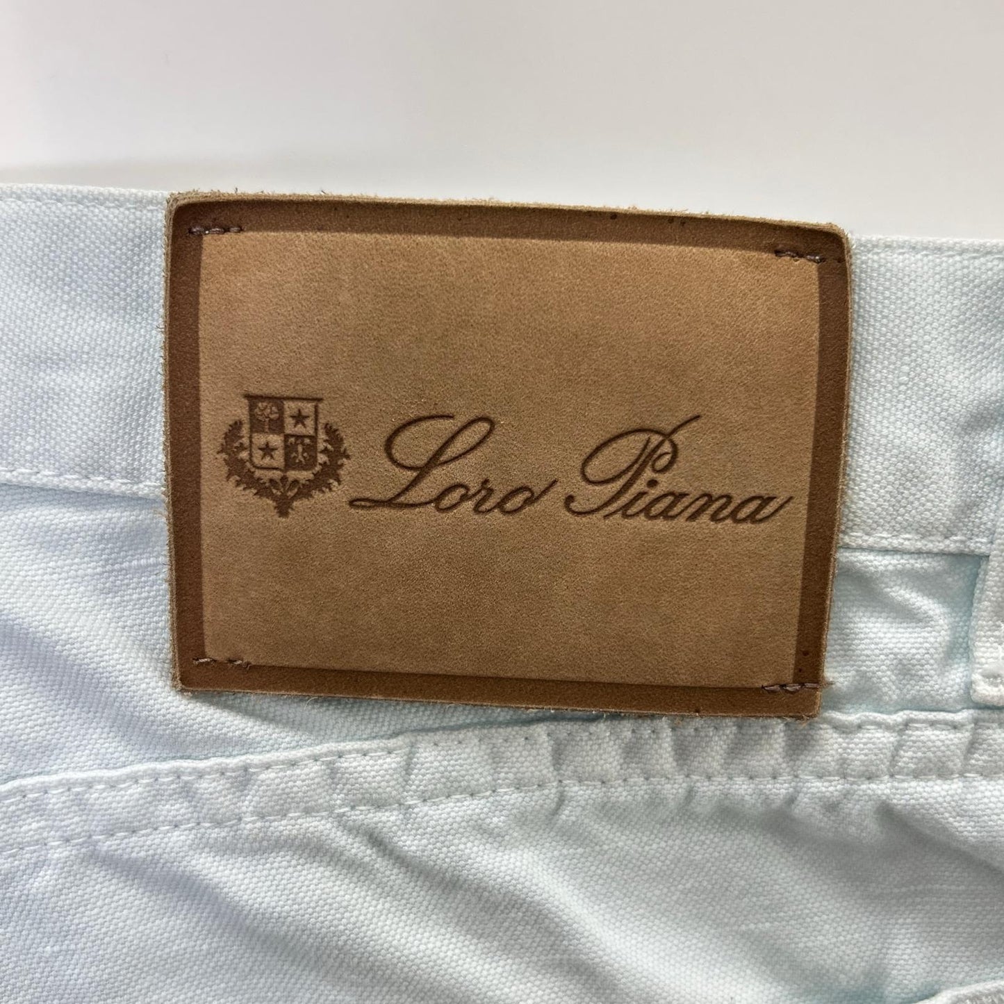 Loro Piana Blue Linen Cotton Pants Size 32