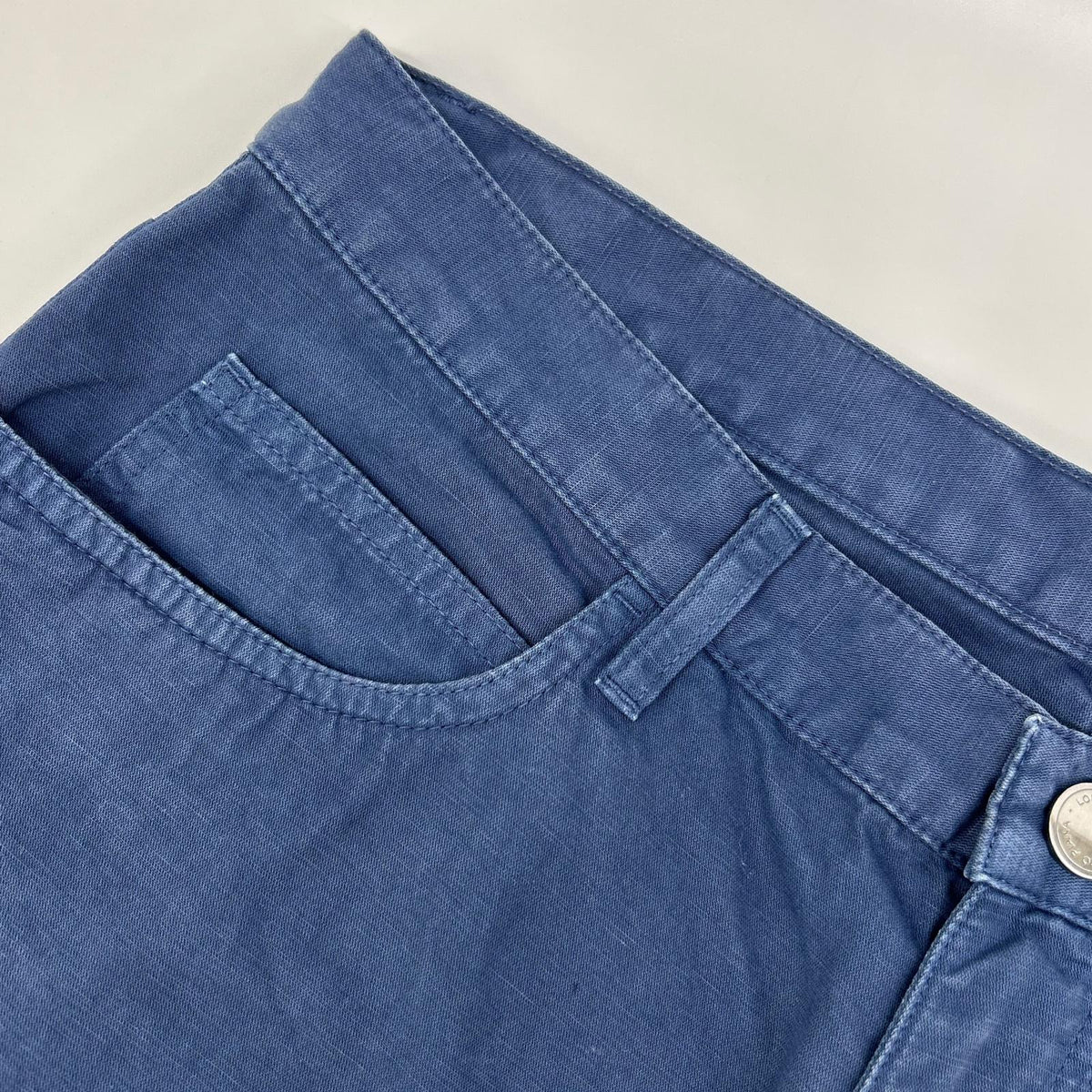 Loro Piana Navy Linen Cotton Pants Size 32