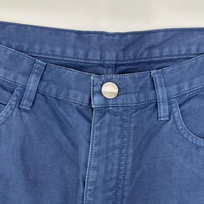 Loro Piana Navy Linen Cotton Pants Size 32