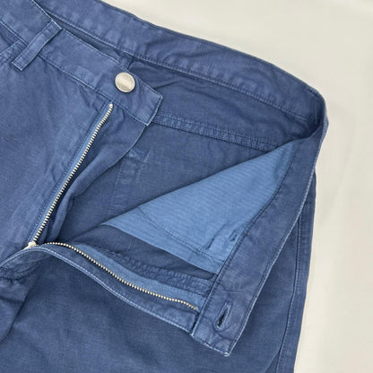 Loro Piana Navy Linen Cotton Pants Size 32