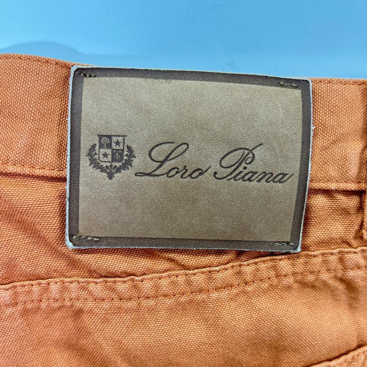 Loro Piana Orange Linen Cotton Pants Size 32