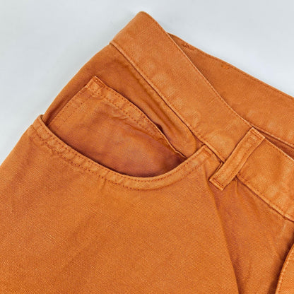 Loro Piana Orange Linen Cotton Pants Size 32