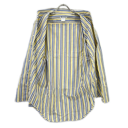 Loro Piana Yellow/Navy Cotton Striped Sleeve Shirt Size S