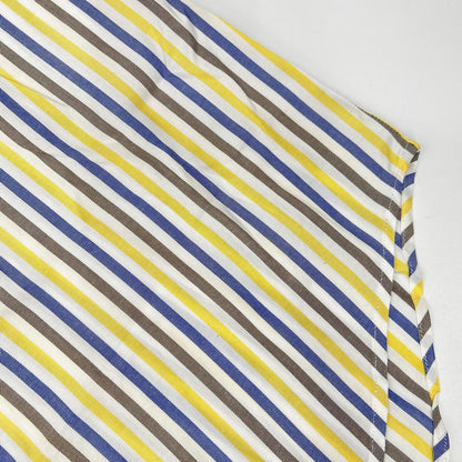 Loro Piana Yellow/Navy Cotton Striped Sleeve Shirt Size S