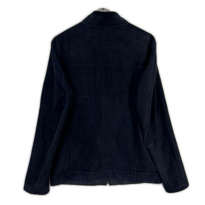 Carlo Carmagnini Black Suede Blouson Jacket Size 46