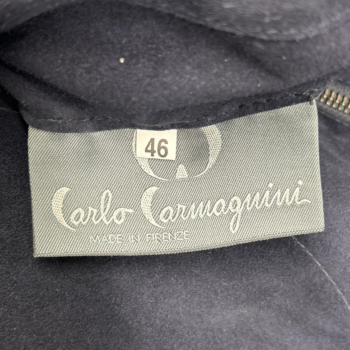 Carlo Carmagnini Black Suede Blouson Jacket Size 46
