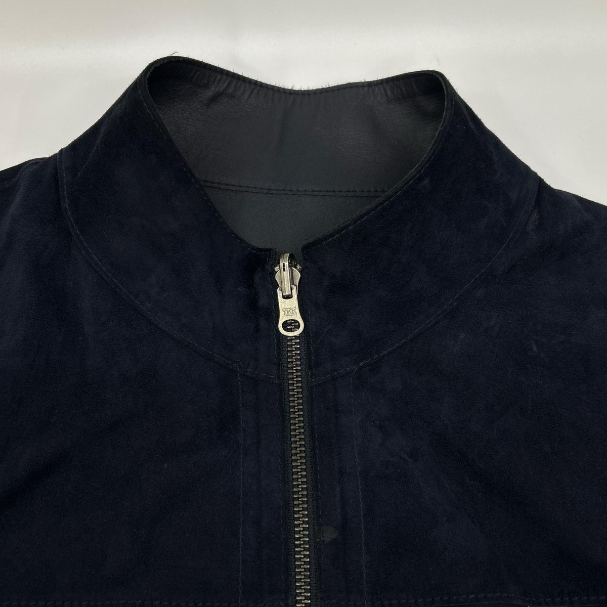 Carlo Carmagnini Black Suede Blouson Jacket Size 46