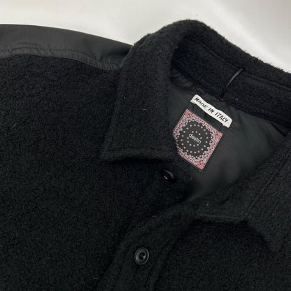 destin Black Wool Nylon Boa Jacket Size S