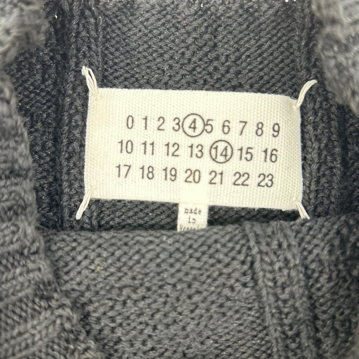Maison Margiela Black Textured Wool Knit Sweater Size S