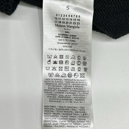 Maison Margiela Black Textured Wool Knit Sweater Size S
