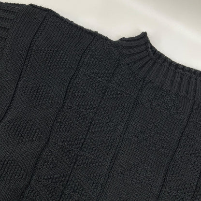 Maison Margiela Black Textured Wool Knit Sweater Size S
