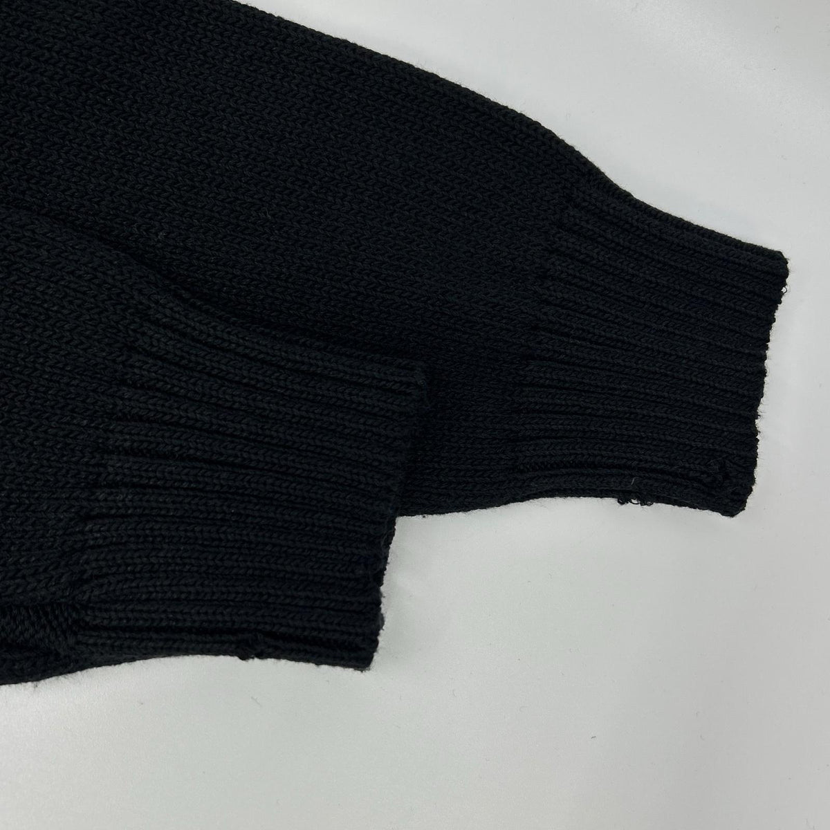 Maison Margiela Black Textured Wool Knit Sweater Size S