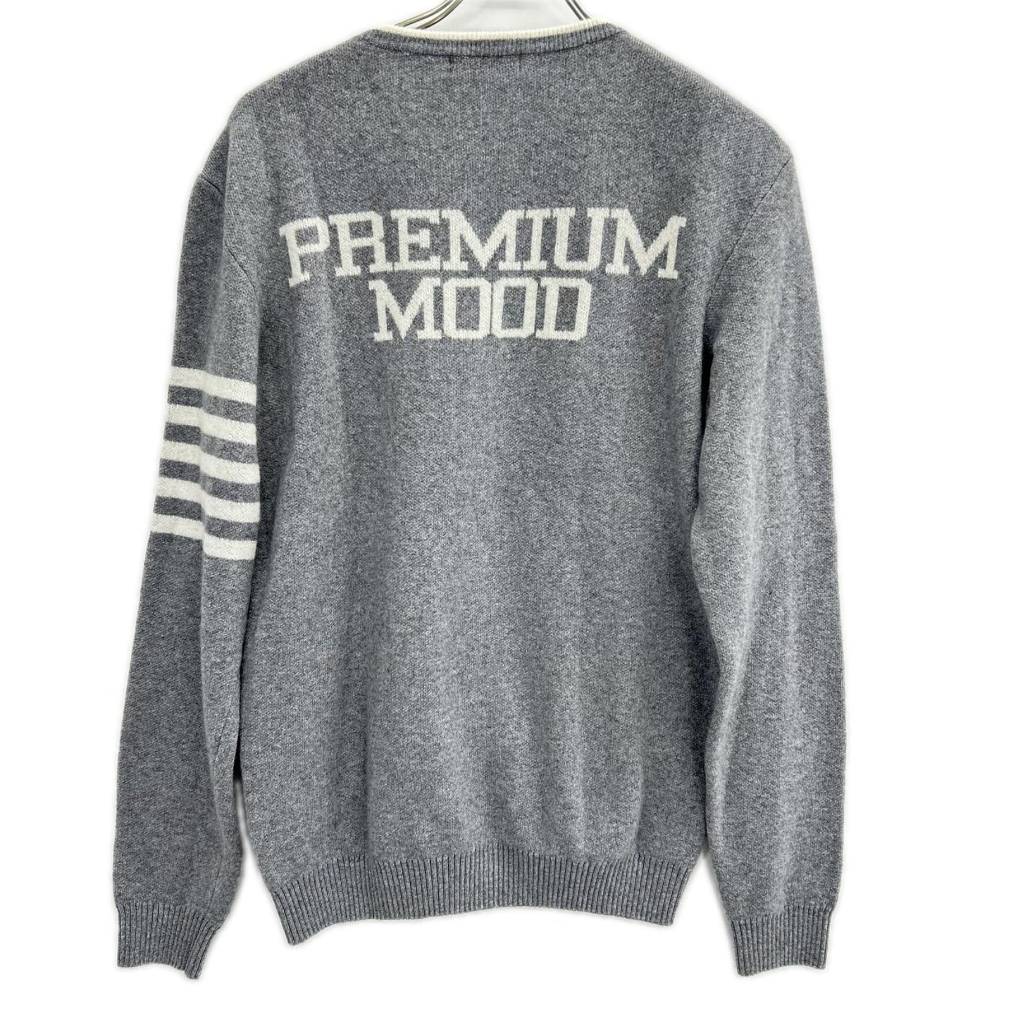 P.M.D.S. Cashmere Blend Crewneck Sweater Gray Size M