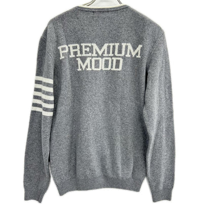 P.M.D.S. Cashmere Blend Crewneck Sweater Gray Size M