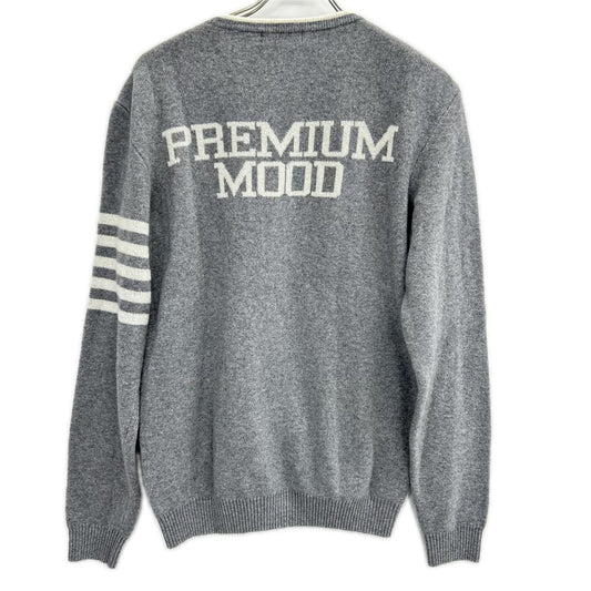 P.M.D.S. Cashmere Blend Crewneck Sweater Gray Size M