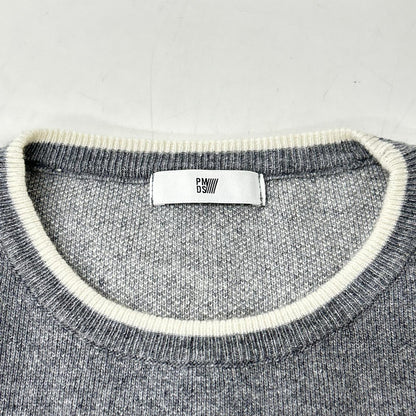 P.M.D.S. Cashmere Blend Crewneck Sweater Gray Size M