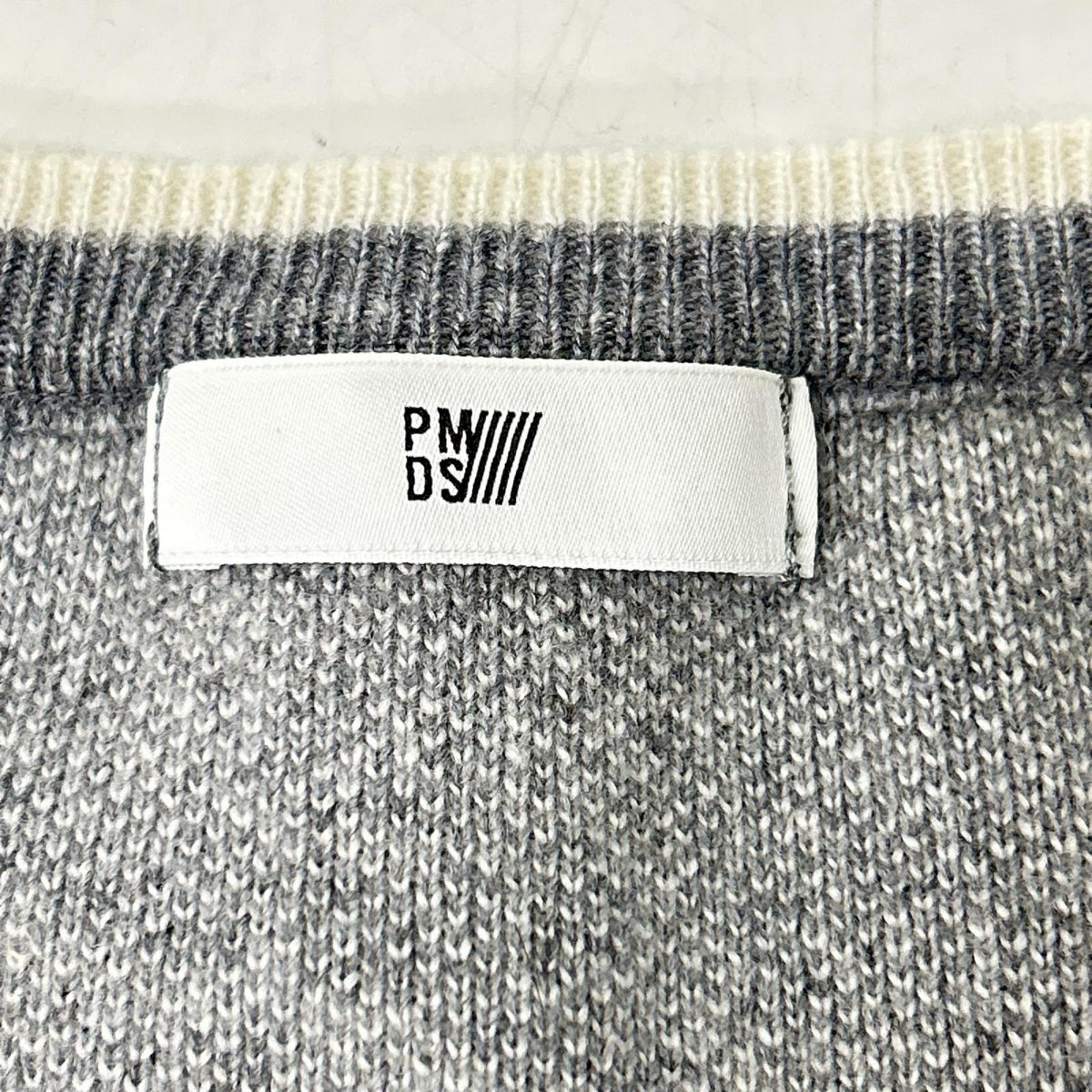 P.M.D.S. Cashmere Blend Crewneck Sweater Gray Size M