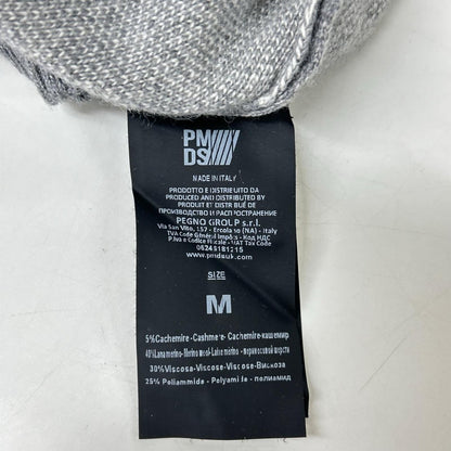P.M.D.S. Cashmere Blend Crewneck Sweater Gray Size M
