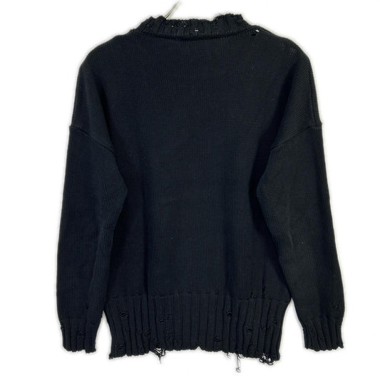 MARNI 22AW Cotton Twist Crewneck Sweater Black Size 46