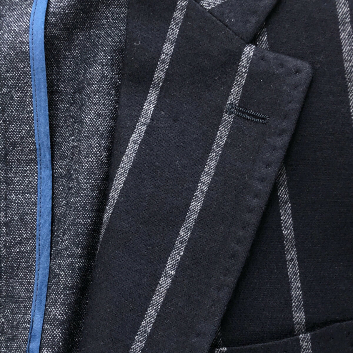 RING JACKET RT052F08X Navy Wool Cotton Jersey Jacket Size 44