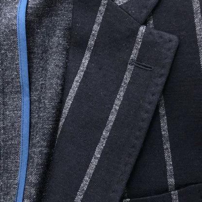 RING JACKET RT052F08X Navy Wool Cotton Jersey Jacket Size 44