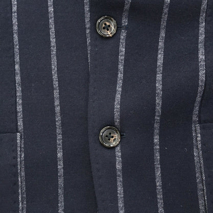 RING JACKET RT052F08X Navy Wool Cotton Jersey Jacket Size 44