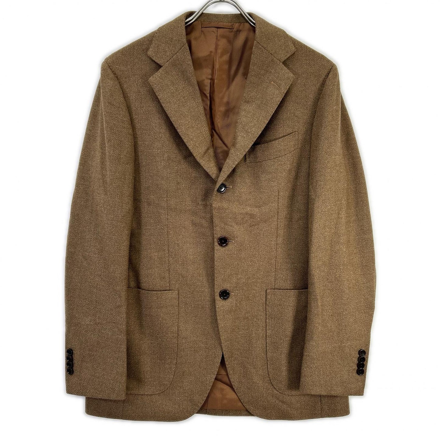 BEAMS F Brown Loro Piana Soft Tweed Blazer Size 48