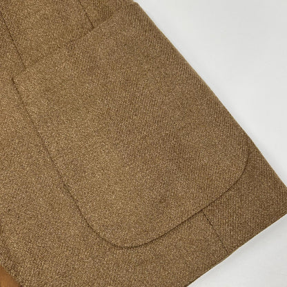 BEAMS F Brown Loro Piana Soft Tweed Blazer Size 48