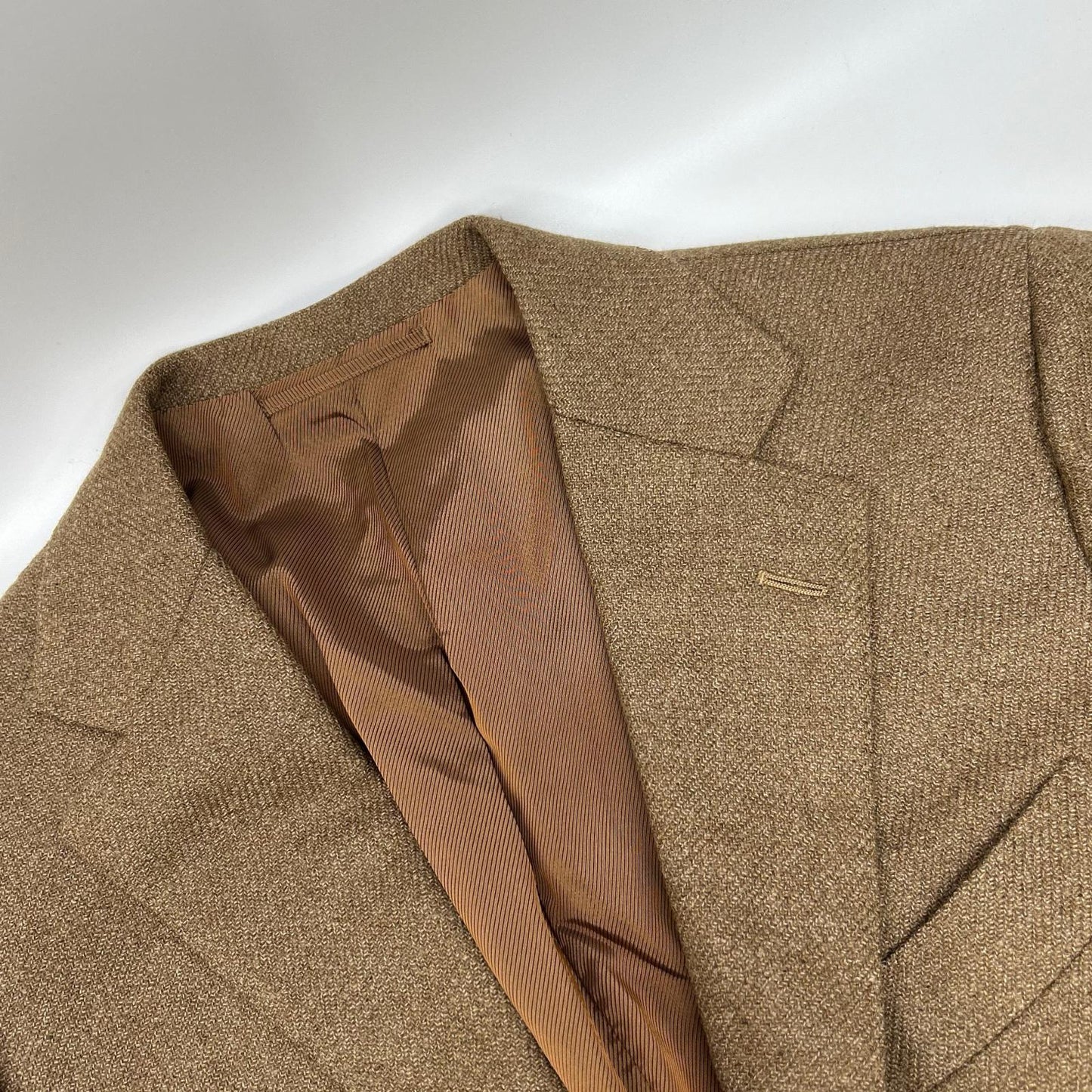 BEAMS F Brown Loro Piana Soft Tweed Blazer Size 48