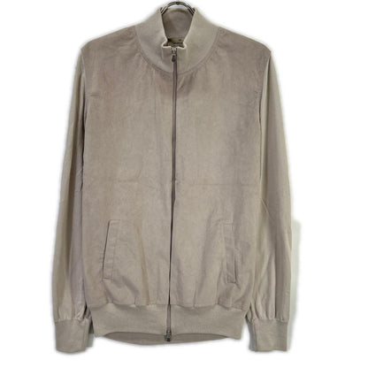 GRAN SASSO 57139 18037 Beige Suede Blouson Jacket Size 52