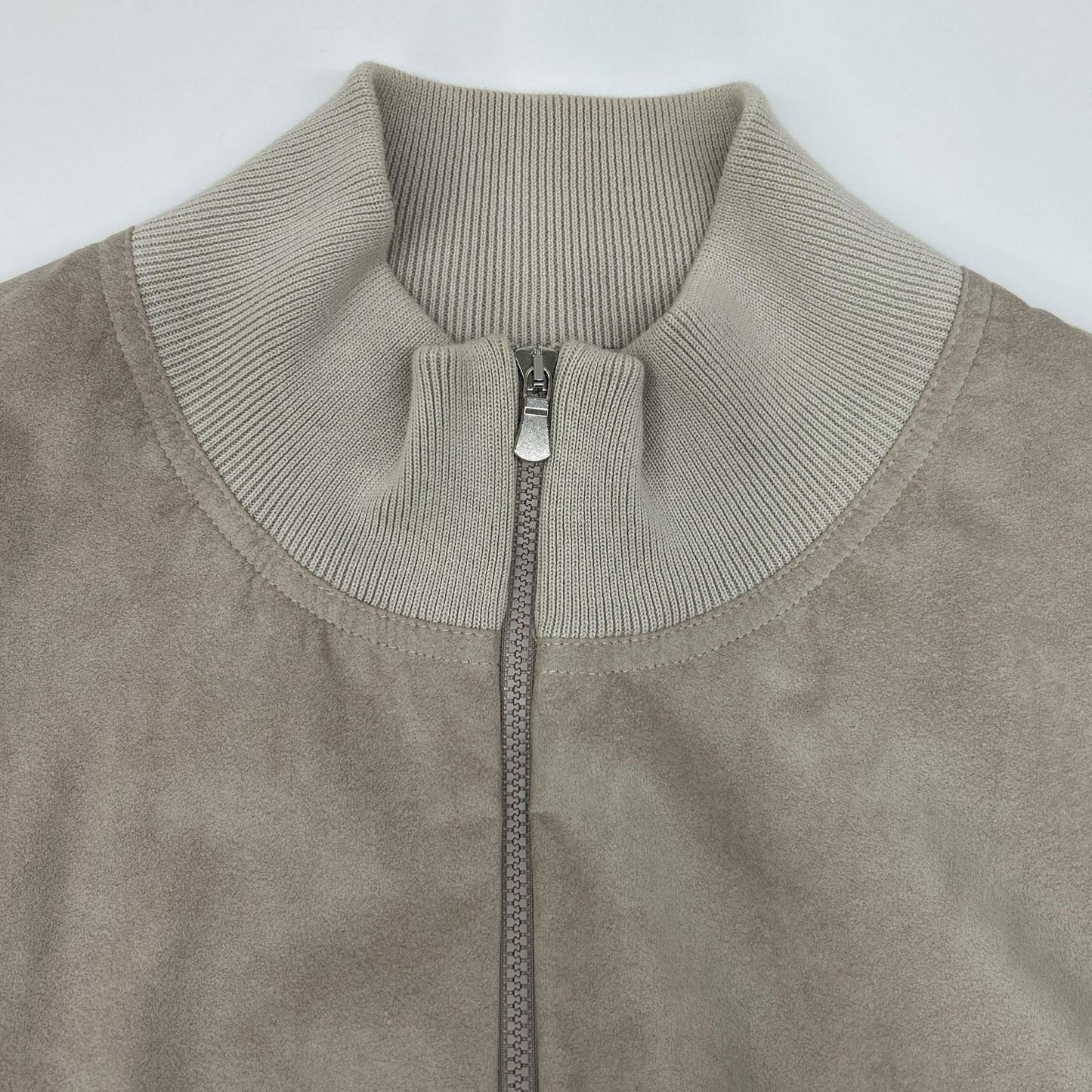 GRAN SASSO 57139 18037 Beige Suede Blouson Jacket Size 52