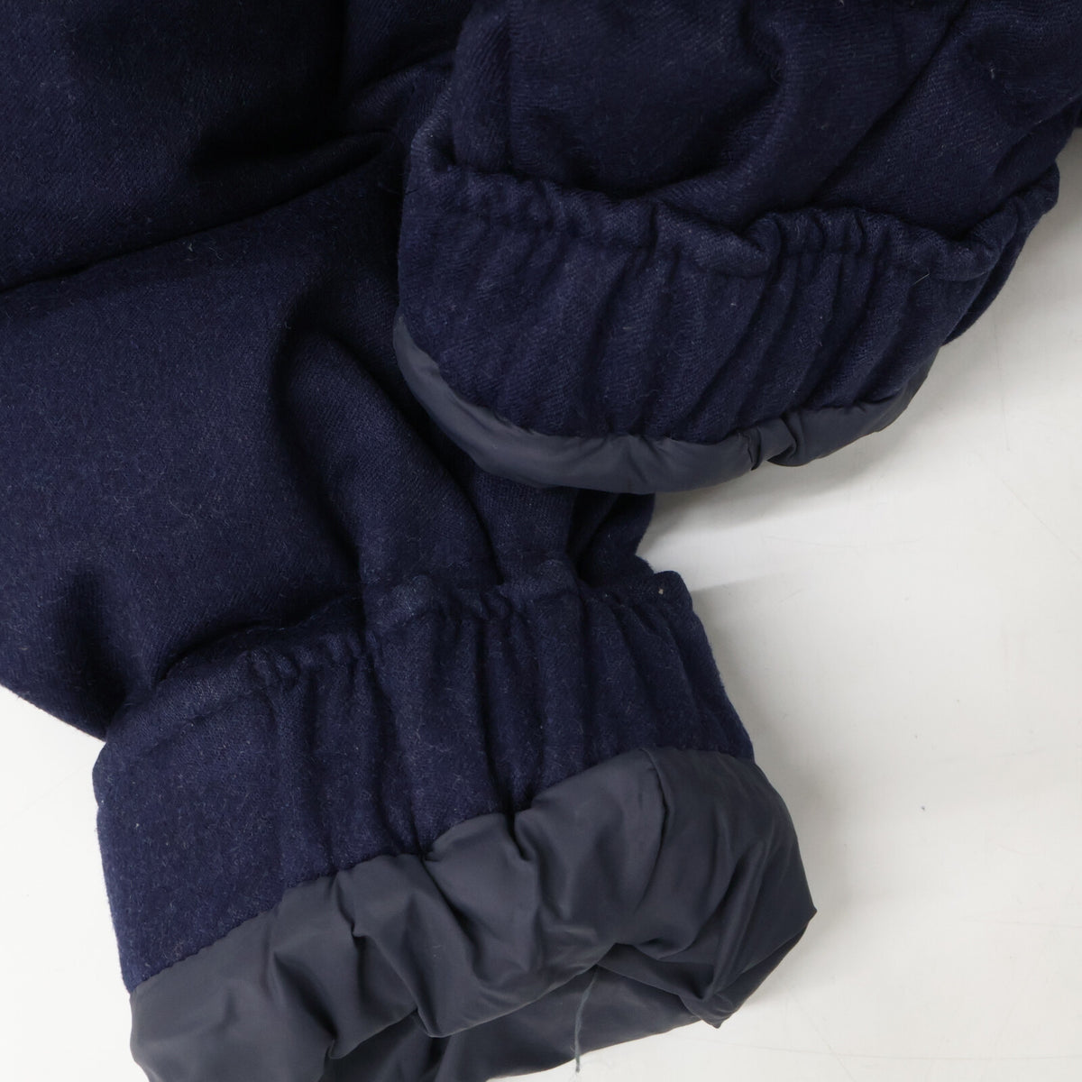 MONCLER MONTGENEVRE Wool Hooded Down Jacket Navy Size 3