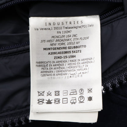 MONCLER MONTGENEVRE Wool Hooded Down Jacket Navy Size 3