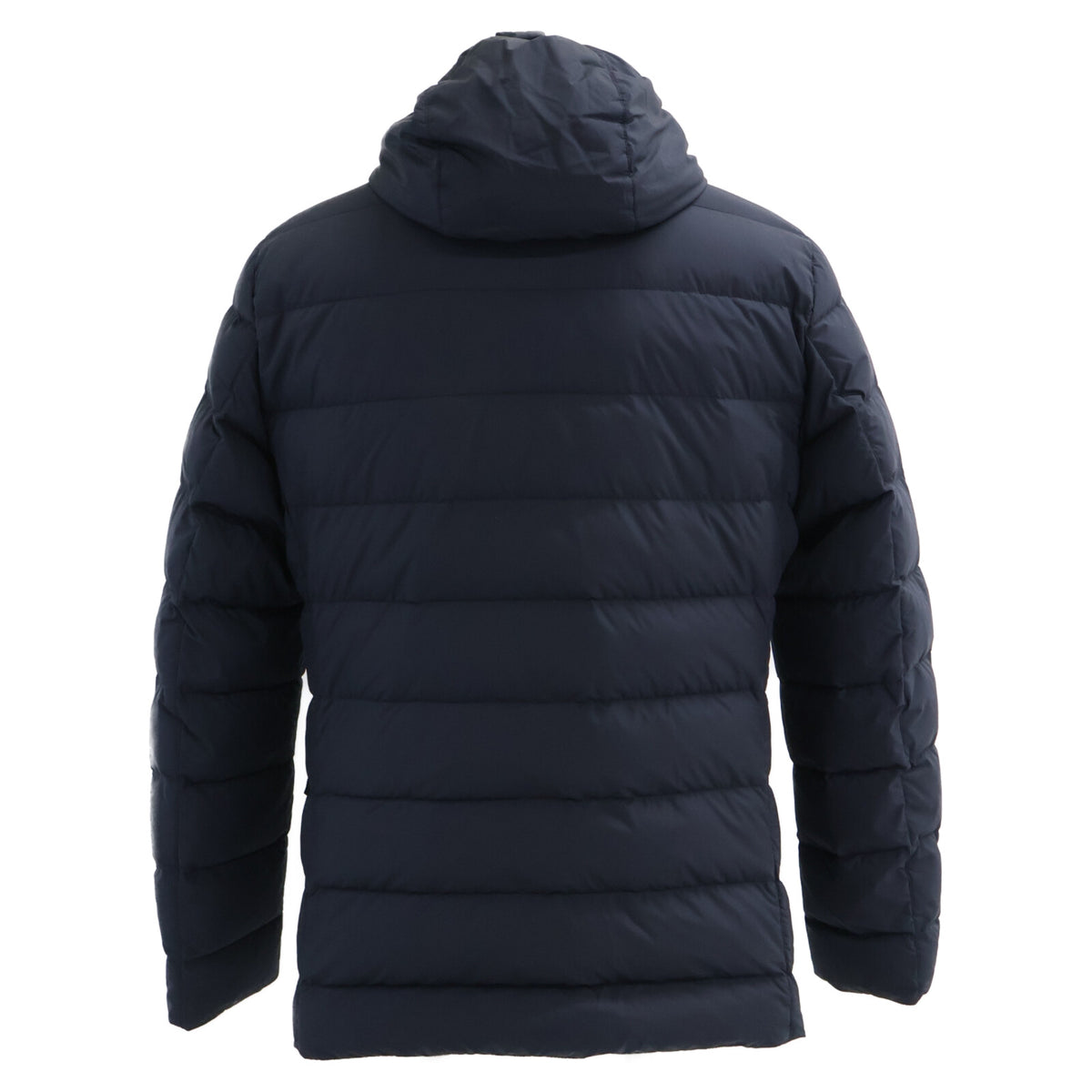 MONCLER Vern Layered Tailored Hooded Down Jacket Navy Size 3