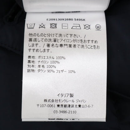 MONCLER Vern Layered Tailored Hooded Down Jacket Navy Size 3