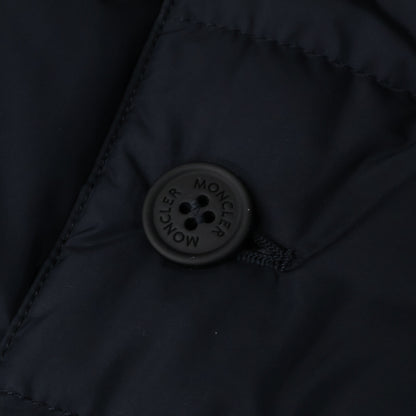 MONCLER Vern Layered Tailored Hooded Down Jacket Navy Size 3