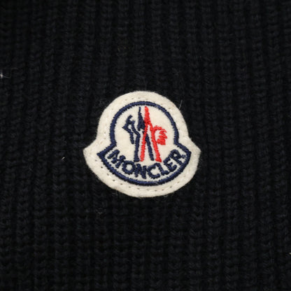 MONCLER MAGLIONE TRICOT Knit Panel Down Jacket Black Size L